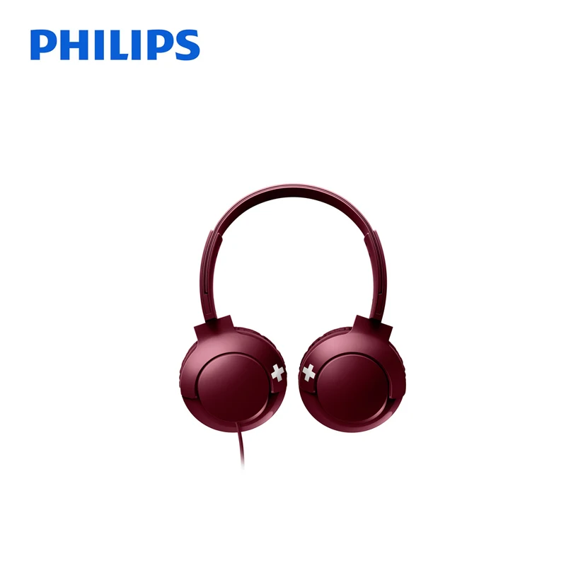 Philips SHL3075 профессиональные басовые наушники с проводным управлением шумоподавление оголовье стиль для samsung Galaxy S8/S9/S9Plus - Цвет: Red