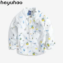 Хлопковая рубашка с принтом для мальчиков