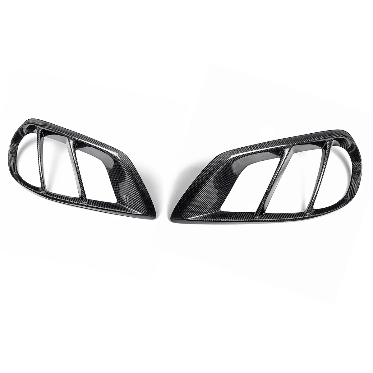 Parachoques delantero Parrilla de ventilación de aire de fibra de carbono de la luz de niebla de adornos para Mercedes para Benz W205 C43 para AMG 2015 -2018 piezas exteriores