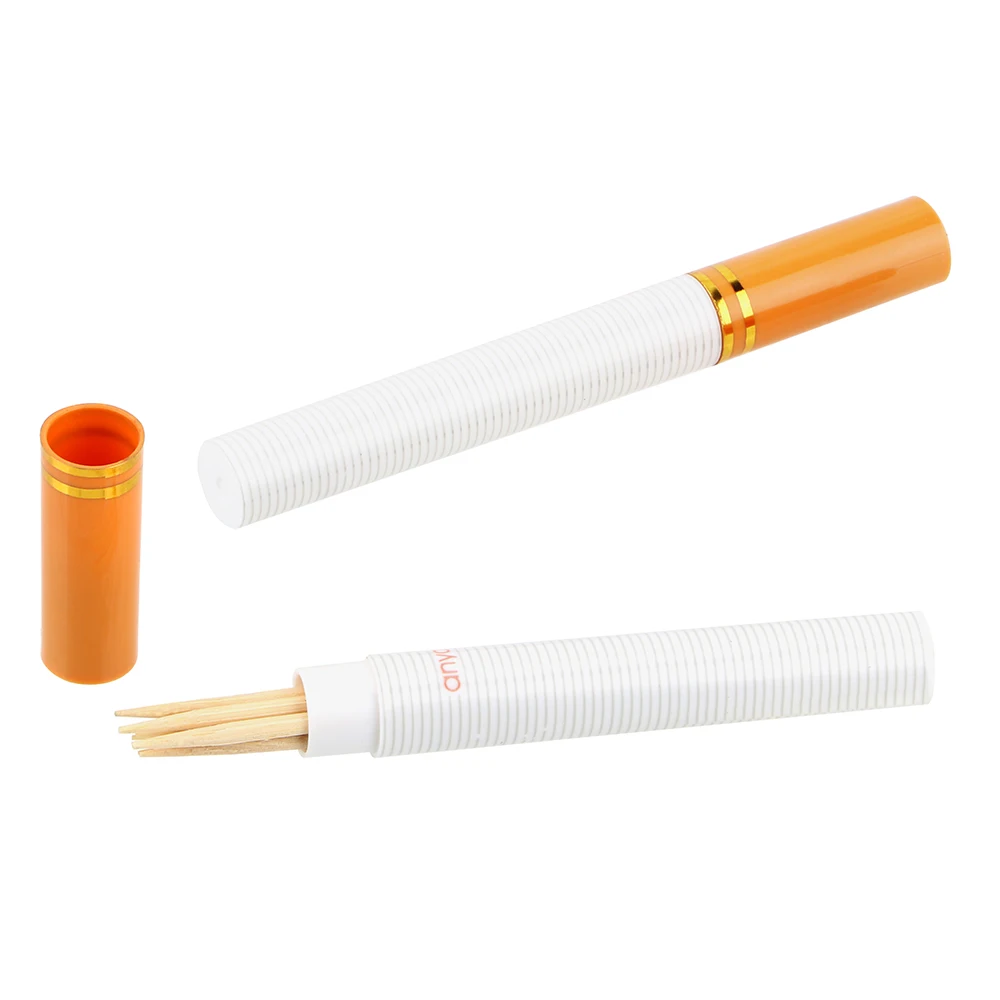 

NICEYARD 2 piece/set Portable Mini Creative Plastic Cigarete Shape Toothpick Holders Pocket Toothpick Box