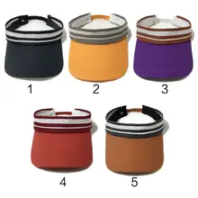 Пара Харадзюку Пустой Топ хип-хоп бейсбольная кепка контрастная цветная полоса пэчворк широкие полями Регулируемая теннисная пляжная Солнцезащитная шляпа