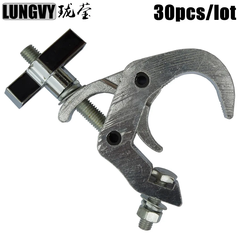 

Free Shipping 30pcs/Lot High Quality 40-50mm Bearing Weight 200kg Big Type Hook For Beam Moving Head Light Led Stage Lighting