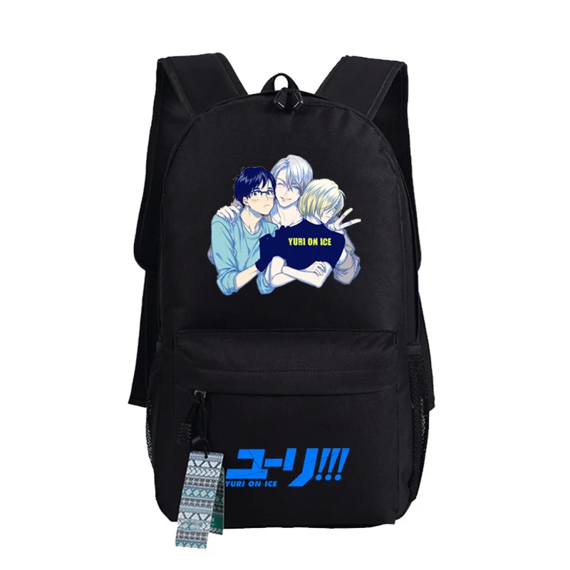 Школьный портфель YURI on ICE с мультипликационным изображением Victor Nikiforov Yuri Plisetsky