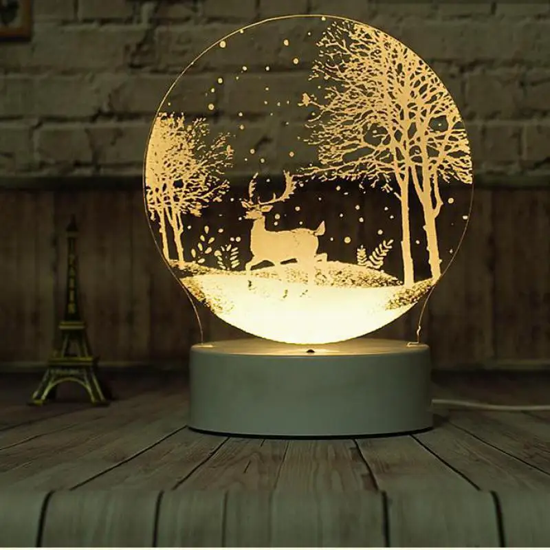 3D лампа в виде звезды три цвета 3d светильник светильники Luminaria De Mesa Veilleuse Enfant