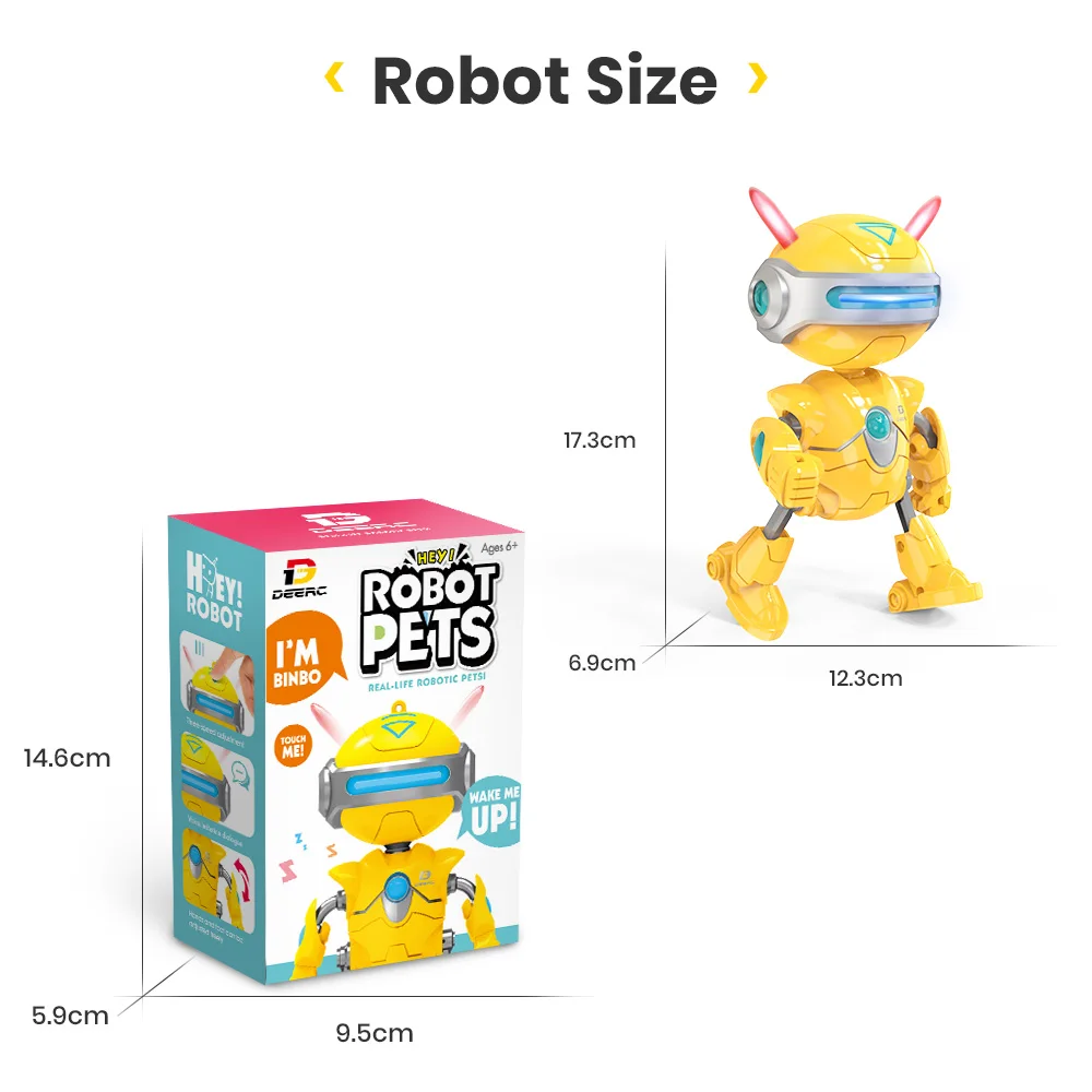 DEERC RC Robots Toys Mini Talking Smart Robot For Kids Educational Toy For Children Humanoid Robot Toy Sense Inductive RC Robot