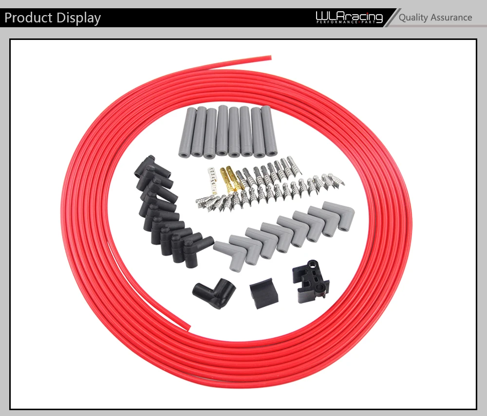 WLR RACING-10 м/компл. провода свечей зажигания спирали Core 8,5 мм красный для Chrysler Hemi про запас для Ford Dodge комплект WLR-SSC01