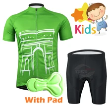 2018 New Children's Cycling Clothing Set for Boys Girls Cycling Jersey Sets Bike Jersey Shorts Set Pro Team Bicycle MTB Kits