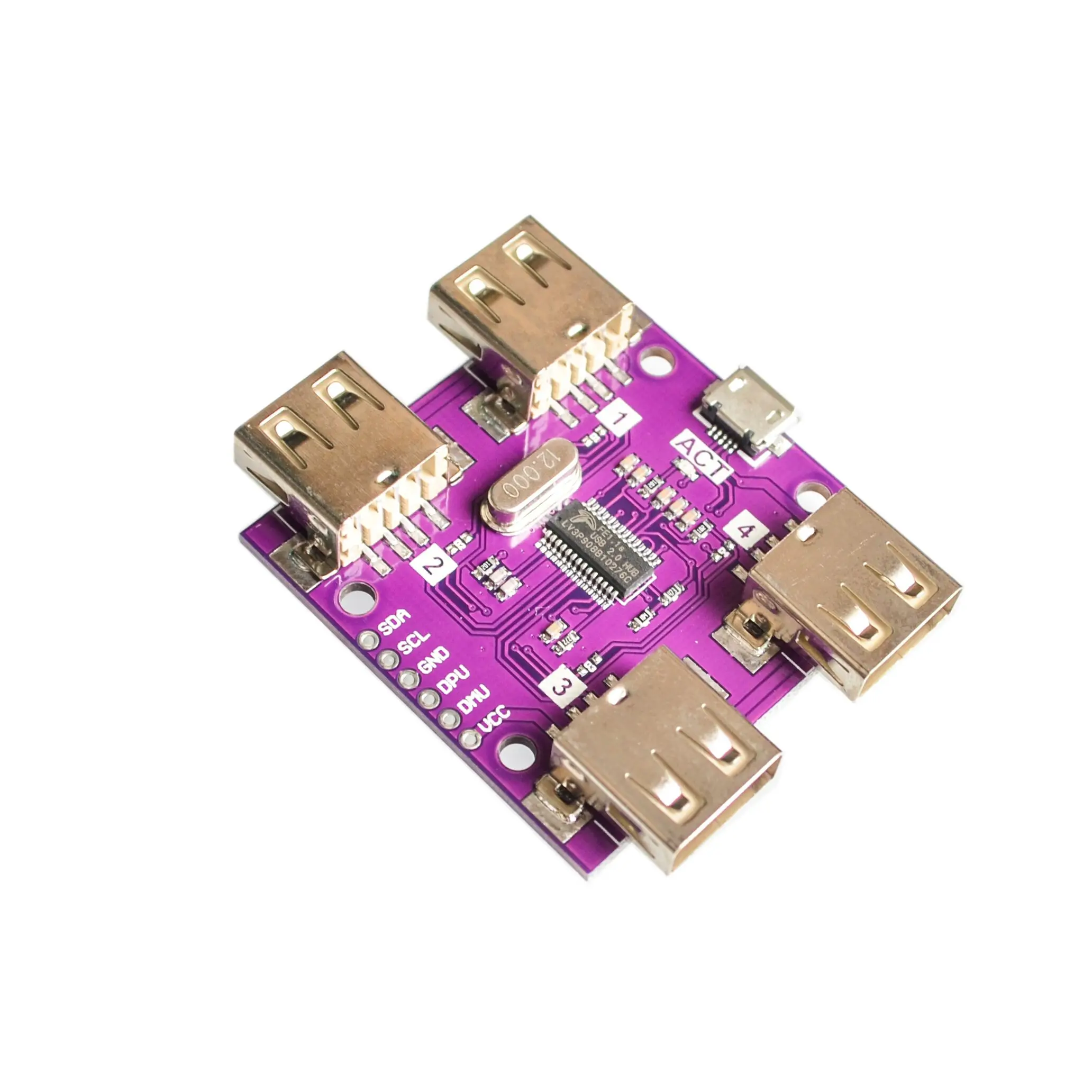 

204 USB 2.0 HUB 4-Port Controller Module High Speed DC 5V 500mA