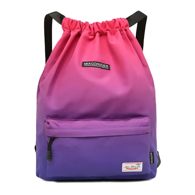 Bag  Summer Waterproof Gym Bag Sports Bag Travel Drawstring Bag Outdoor Bag Backpack for Training Swimming Fitness Bags Softback Gradient purple