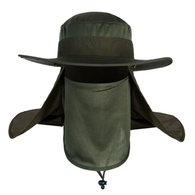 Hot Outdoors Packable Breathable Sun Wide Brim Soft Mesh Fishing Hunting Hiking Breezer UV Protection Face Neck Hat /MHB009-012