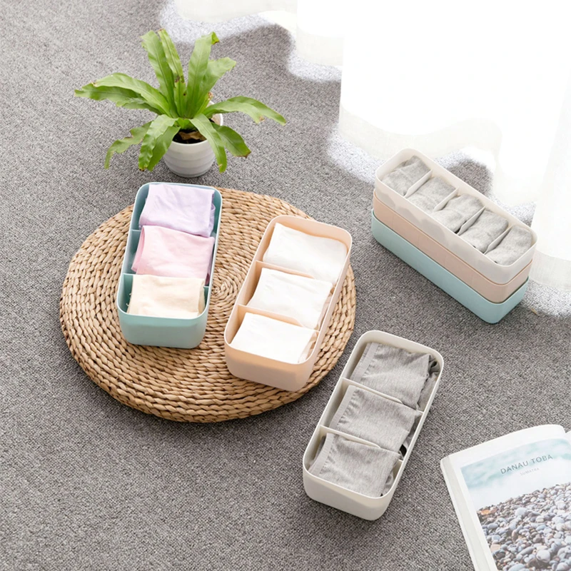 خزانة صندوق تخزين سلة المنظم النساء الرجال الجوارب البرازيلي صندوق تخزين الملابس الداخليّة organizador وعاء من البلاستيك ماكياج المنظم