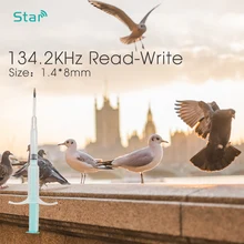 20шт) 1,4*8 мм кошачий шприц для овец 134,2 кГц rfid рыба собака микрочипы ветеринарный шприц для животных ISO11784 FDX-B микрочип инжектор