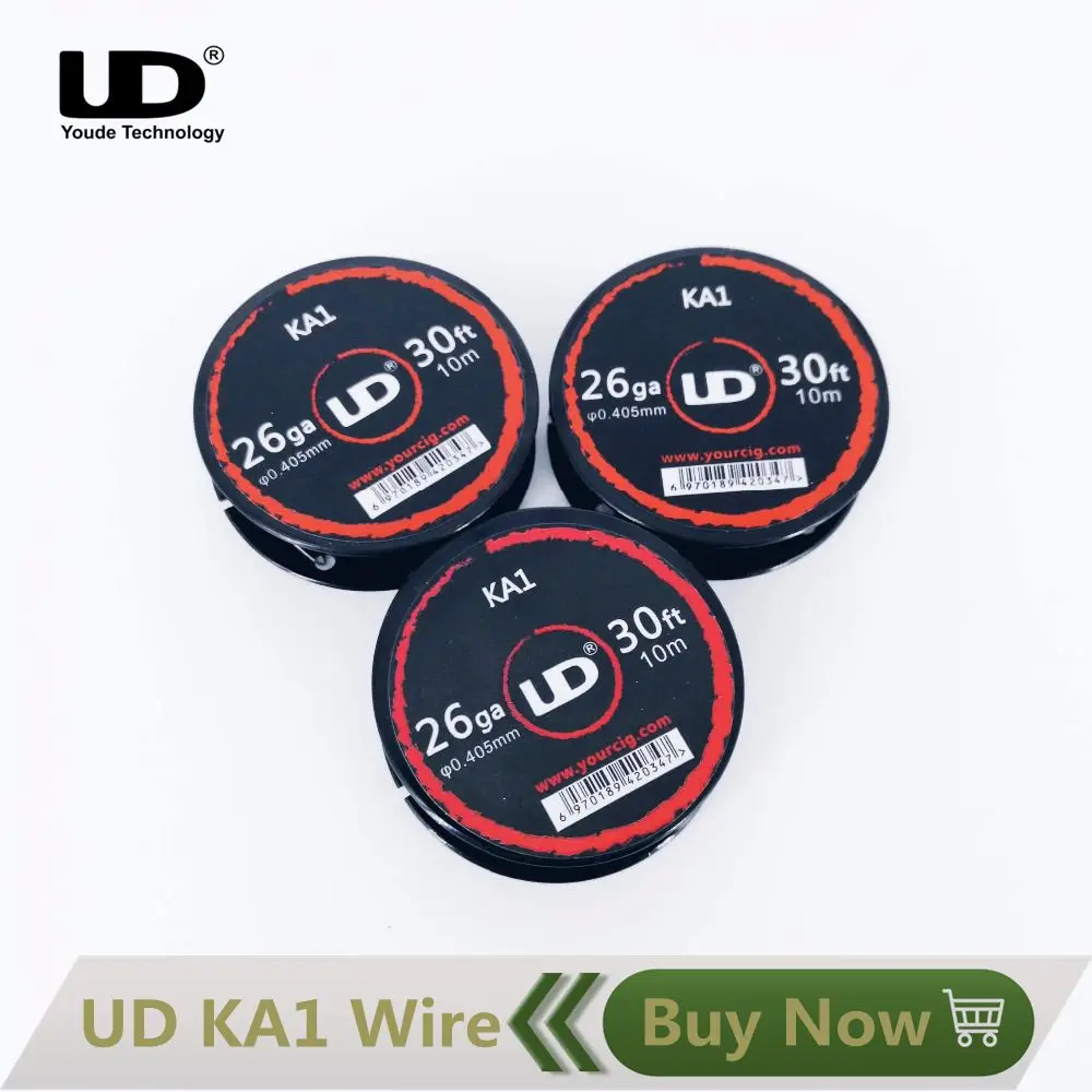 

Original Youde UD KA1 wire 26 28 30 GA KA1 Clapton Wire for Electronic Cigarette Heating Resistance Wire for DIY Atomizer Coil