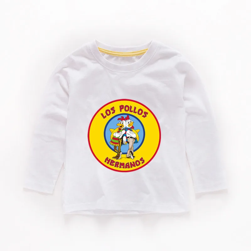 От 2 до 12 лет, Детские топы для маленьких девочек LOS POLLOS HERMANOS, футболки, одежда для маленьких мальчиков детская одежда с длинными рукавами футболка b237