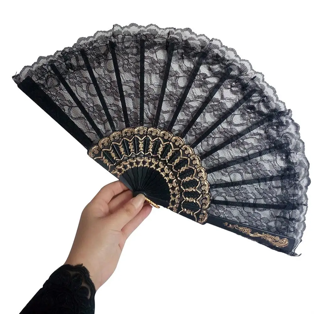 Lace Fan Chinese Style Dancing Fan Folding Fan Hand Held Fan Dance Party Wedding Decor Dance Pocket Gifts