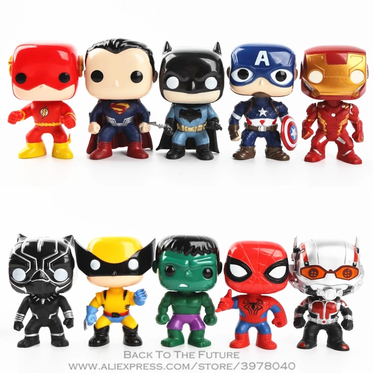 

League & Marvel Avengers 10pcs/set 10cm Iron Man Action Figure Model Anime Mini Decoration PVC Collection Figurine Toys model