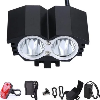 

5000Lm 2X CREE XM-L U2 LED Front Head Cycling Bike Light Headlight Headlamp 6400mAh Battery Charger Flashlight for Bicycle