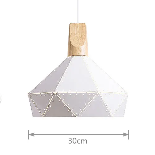 Современные подвесные потолочные лампы, светодиодный подвесной светильник, скандинавские подвесные лампы, рождественские украшения, Домашний Светильник, деревянная лампа для гостиной - Цвет корпуса: White Large Size