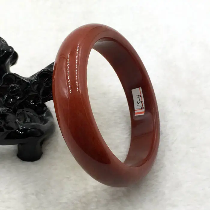 

A-579 Vintage Chinese Beautiful Red Nephrite Jade Gems Bracelet Bangle 61mm