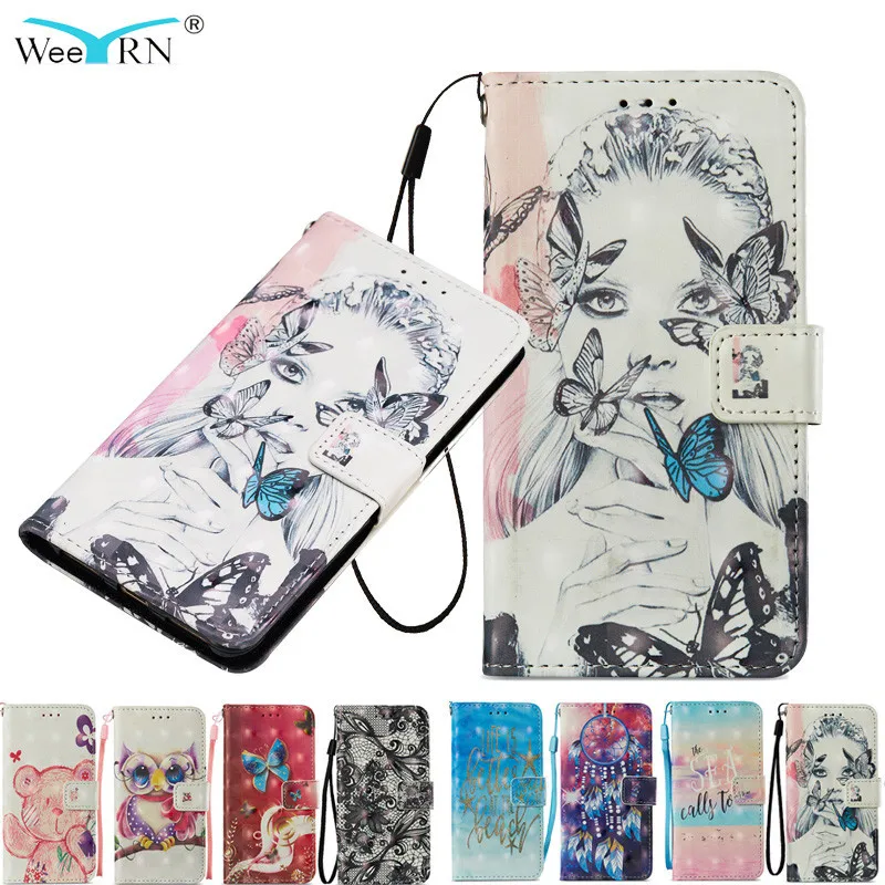 

WeeYRN 3D Cute Case Xiaomi Redmi note 4X Luxury Case PU Leather Flip Wallet Soft Silicone Cover for Xiaomi Redmi NOTE 4 Redmi 4X