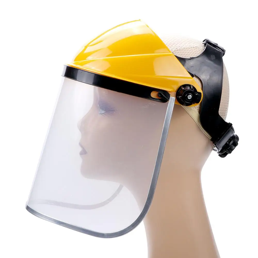 Промышленная безопасность полный защитный экран высокая термостойкость защита от брызг анти-шок Поликарбонат маска для лица из ПВХ