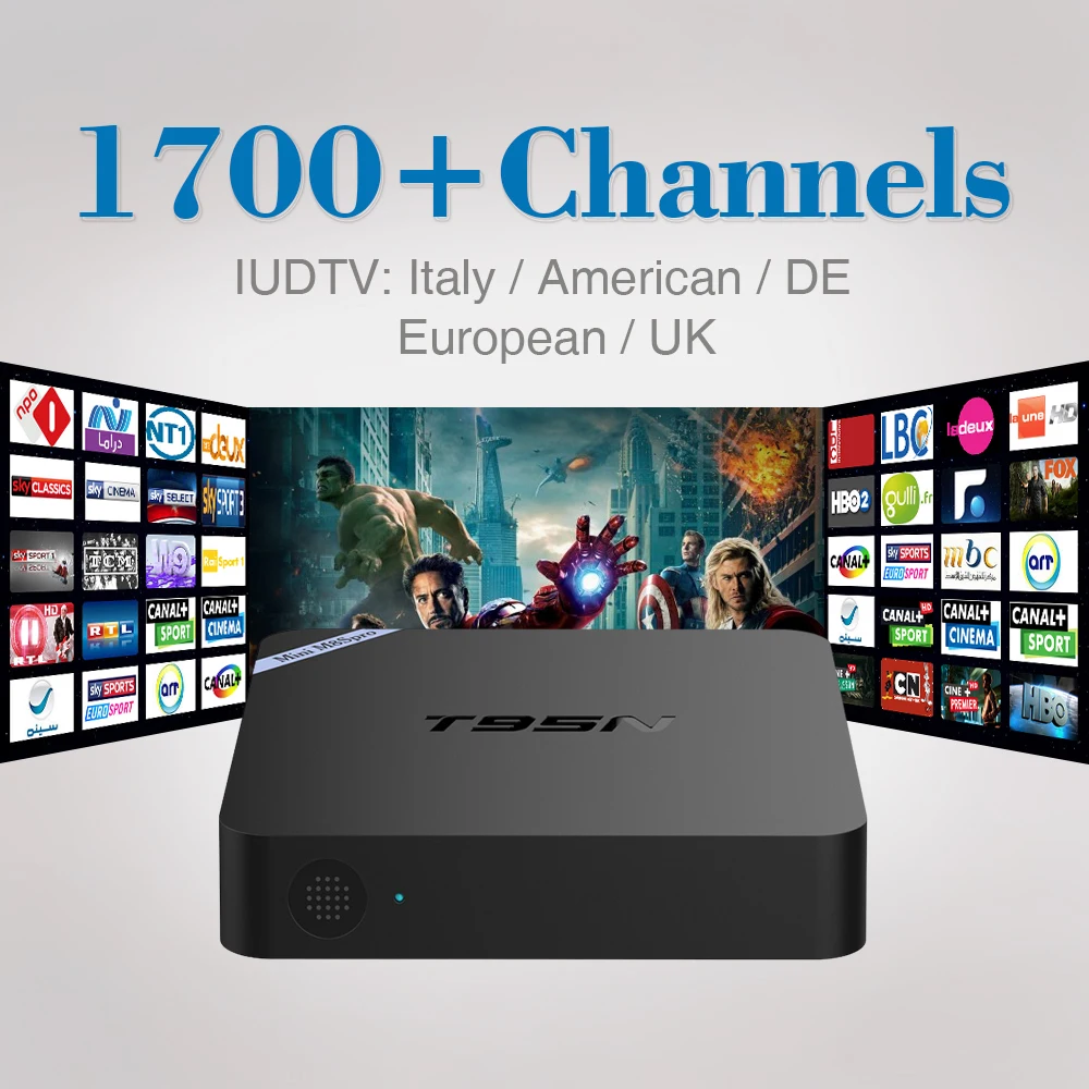 2017 1Year IPTV Set Top Box Italy UK DE European IPTV Box For Spain Portugal Turkish Netherlands Smart TV Box Free Shipping