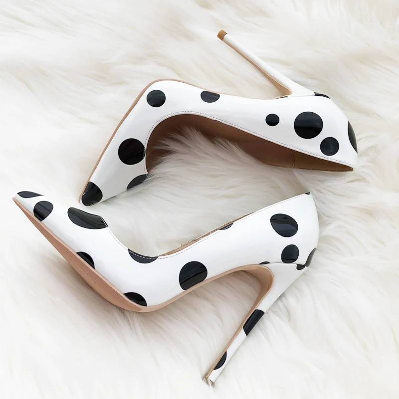 Pompes Qp045 10cm 12 Cm Taille De 8cm Pointu Heel Stilettos Blanc Hauts Mariage Heel Heel Roviciya Talons Dot Chaussures Bout Femmes Grande Noir Sexy 12cm Panda Soirée nXqgHqpd