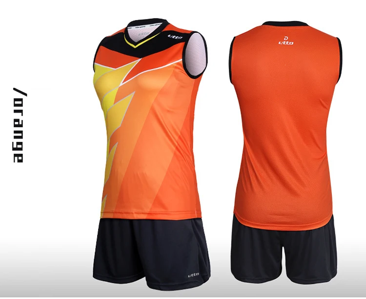 Etto Ladies Sleeveless Quick-Dry Jersey + Shorts Volleyball Sets