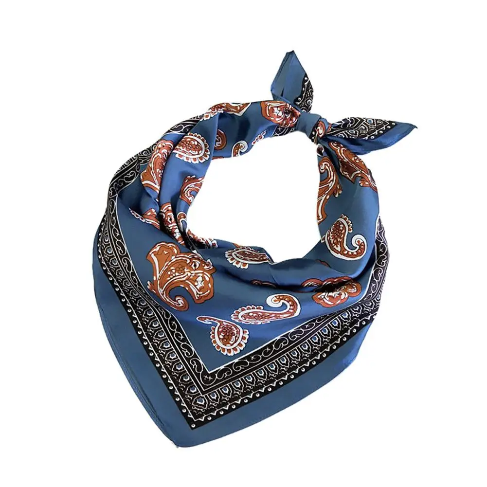 New Women's Cashew Printed 60cm Small Square Scarf All Matched Headscarf Neckerchief Work