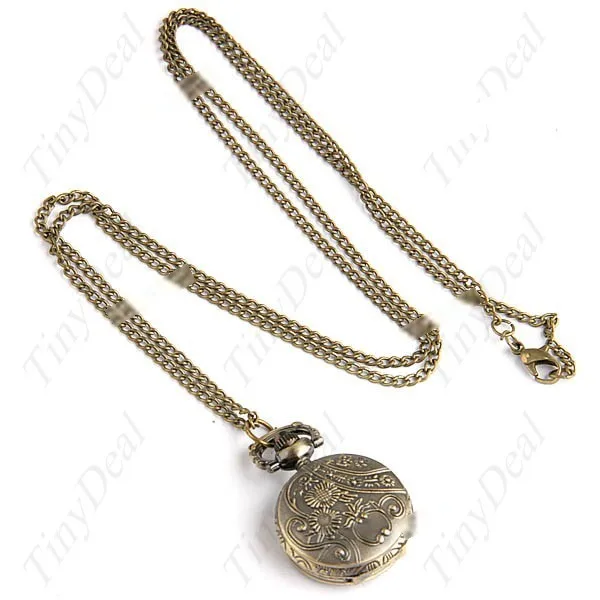 MiniOne Classical Eiffel Tower Pattern Quartz Pocket Watch with Hanging Neck Chain for Girl Boy Child WTH-41609 |