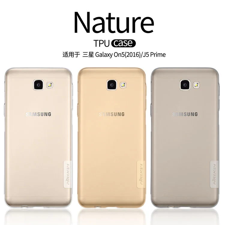 

For samsung galaxy on5 2016 Nillkin nature Transparent Clear Soft silicon TPU Protector case cover for Samsung Galaxy J5 Prime