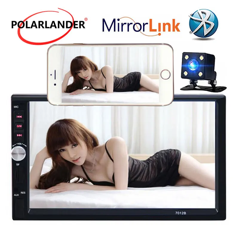 

Mirror Link 7 Inch 2 din Touch Screen Bluetooth 12V Support Rear View Camera FM USB TF AUX Car MP5 MP4 Player radio