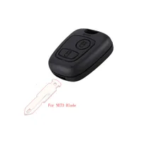 Remote Key Case Shell Entry Fob 2 Buttons for Peugeot 106 206 306 406 for Citroen C1 C2 C3 C4 XSARA Picasso without Blade