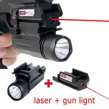 Red Dot Laser Sight + LED Flashlight Tactical Picatinny Weaver Rail Mount Hunting Airsoft For Glock 17 19 22 23 31 32 Handgun Red Dot Laser Sight + LED Flashlight Tactical Picatinny Weaver Rail Mount Hunting Airsoft For Glock 17 19 22 23 31 32 Handgun