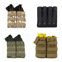 Лидер продаж! Тактический Molle одиночный/двойной/тройной открытый топ подсумок AK M4 военный нейлоновый картридж сумка