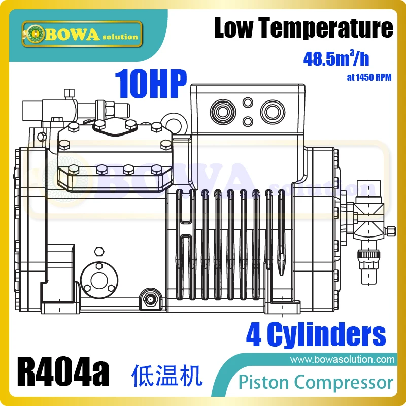 10HP LBP reciprocating tandem compressors are installed in 3 stage cascade freezer units font b replacing