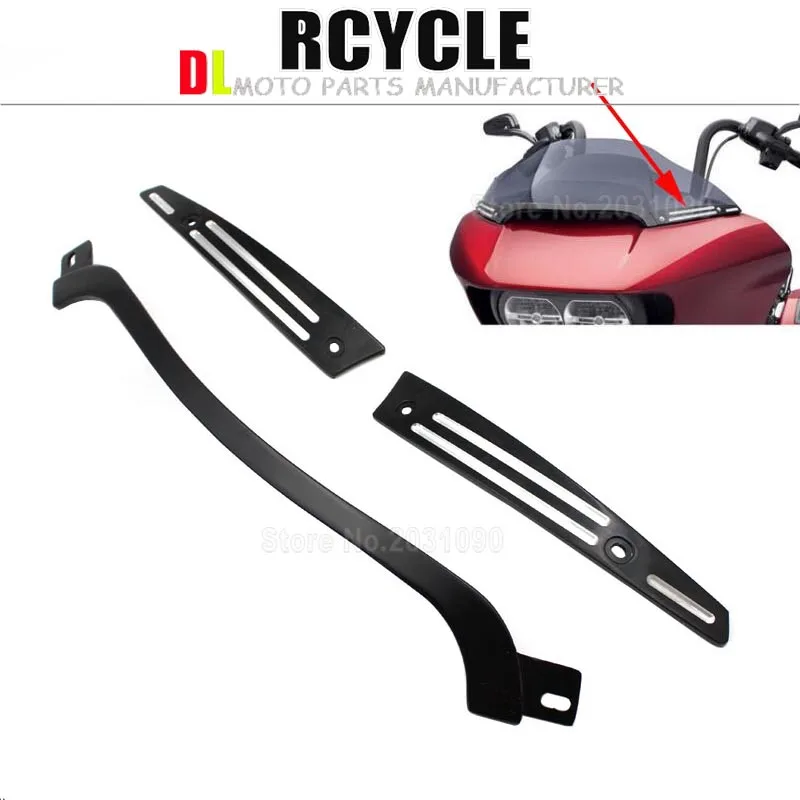 

black Billet Windshield Edge Cut Trim For Harley Road Glide FLTR CVO 15 16 17 Features