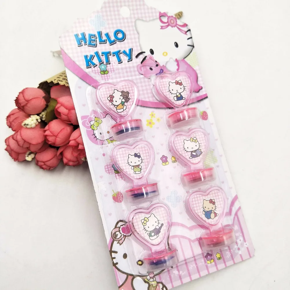 Birthday Party Supplies 6pcs/set Hello Kitty Party Decoration Rubber