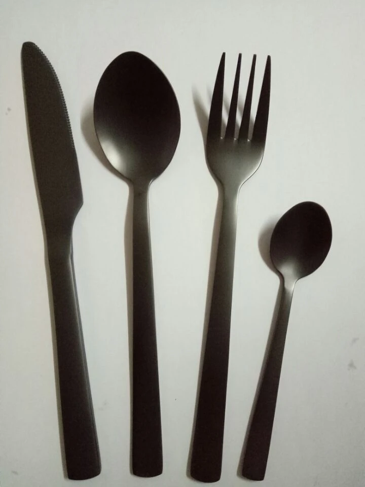 Buy 2166B Stainless steel Cutlery set 24pcs Black