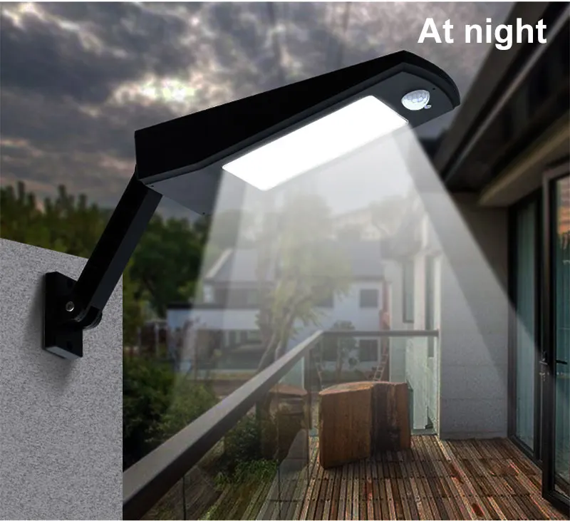 Gitex ao ar Sensor de Movimento Solar para Iluminação do Jardim Luz à Prova Luz de Parede Livre Solar Dauto Água Auto Pir Ajustável Lâmpada 48 Led 5 Lâmpadas solares