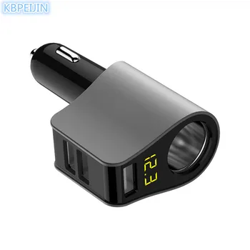 

HO 3USB Car Charger Display Voltage Current LED Voltage detection for Porsche cayenne macan 911 panamera 997 996 918 accessories