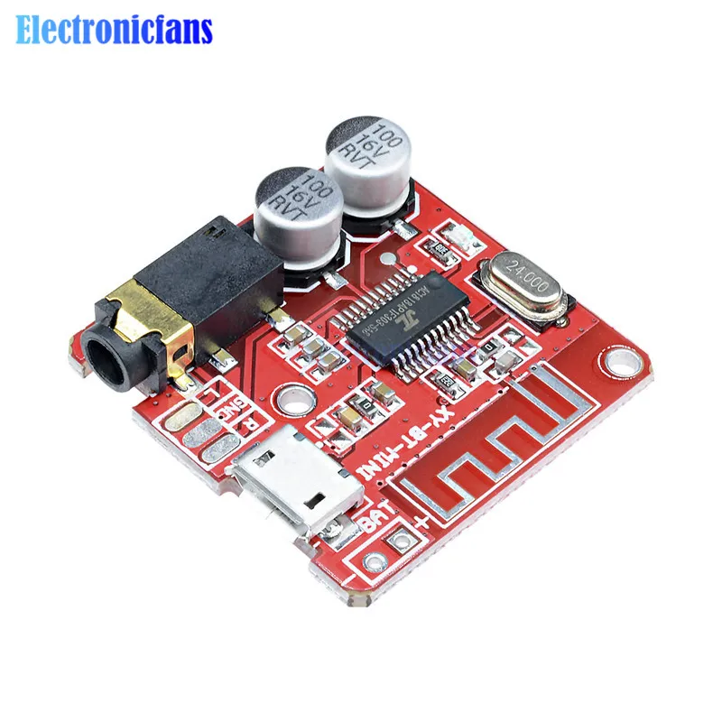 

Mini MP3 Bluetooth 4.1 Lossless Decoder Stereo Output Board Car Speaker Amplifier Micro Usb Module Circuit Board Module 3.7V 5V