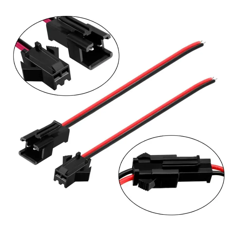 10 Paar JST SM 2-Pin Stecker 16cm - Stecker Auf Buchse Für LED-Streifen
