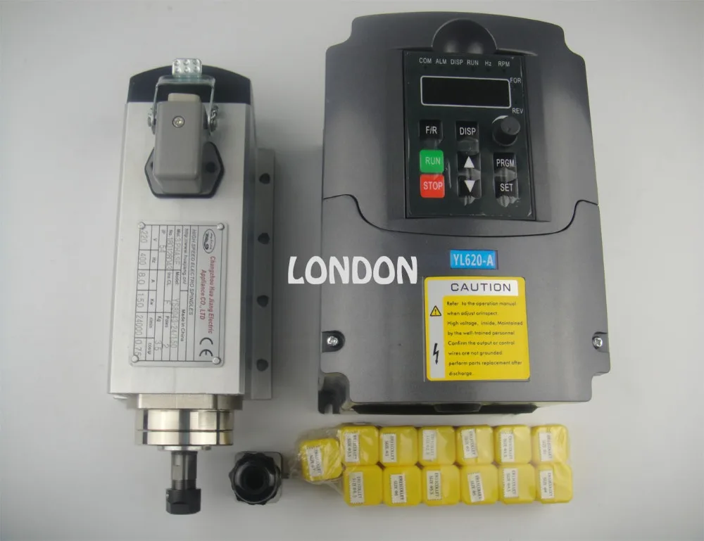 Cnc spindle kit ER11 air cooling 1.5KW spindle + 13 pieces ER11 collet+1 piece 1.5kw inverter Cnc spindle kit ER11 air cooling 1.5KW spindle + 13 pieces ER11 collet+1 piece 1.5kw inverter