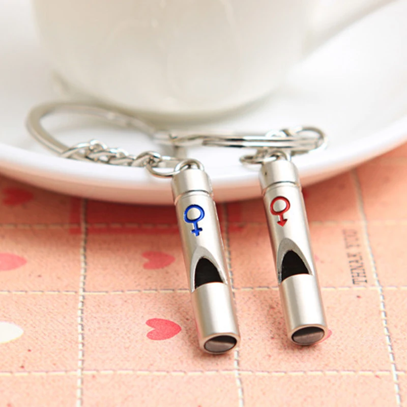 

Love Whistle Key Chains Rings Outdoor Emergency Multifunction Hiking Camping Survival Tools Lovers Girlfriend Boyfriend Gift