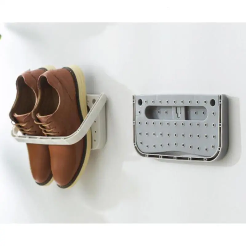 Home Shoe Shelf Plastic Wall Mounted Shoes Rack Stand Bathroom Over the