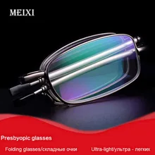 Складной коробочной очки для чтения(ВМП покрытие линзы смолы покрытие Для женщин Для мужчин унисекс модные очки+ 1,0 1,5 2,0 2,5 3,0 3,5 4,0