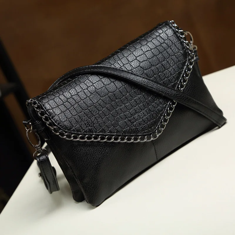 Women Shoulder Bags Brand Designer Crossbody Wristlet Clutch Women Shoulder Bags Brand Designer Crossbody Wristlet Clutch Hand Bag Leather Pu Crocodile Black Envelope Clutches In From Luggage