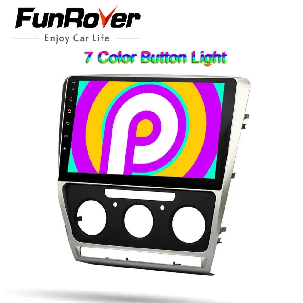 Perfect FUNROVER IPS+2.5D android 9.0 car dvd gps multimedia player For Skoda Octavia 2008-2013 A 5 A5 Yeti Fabia radio navi stereo wifi 2