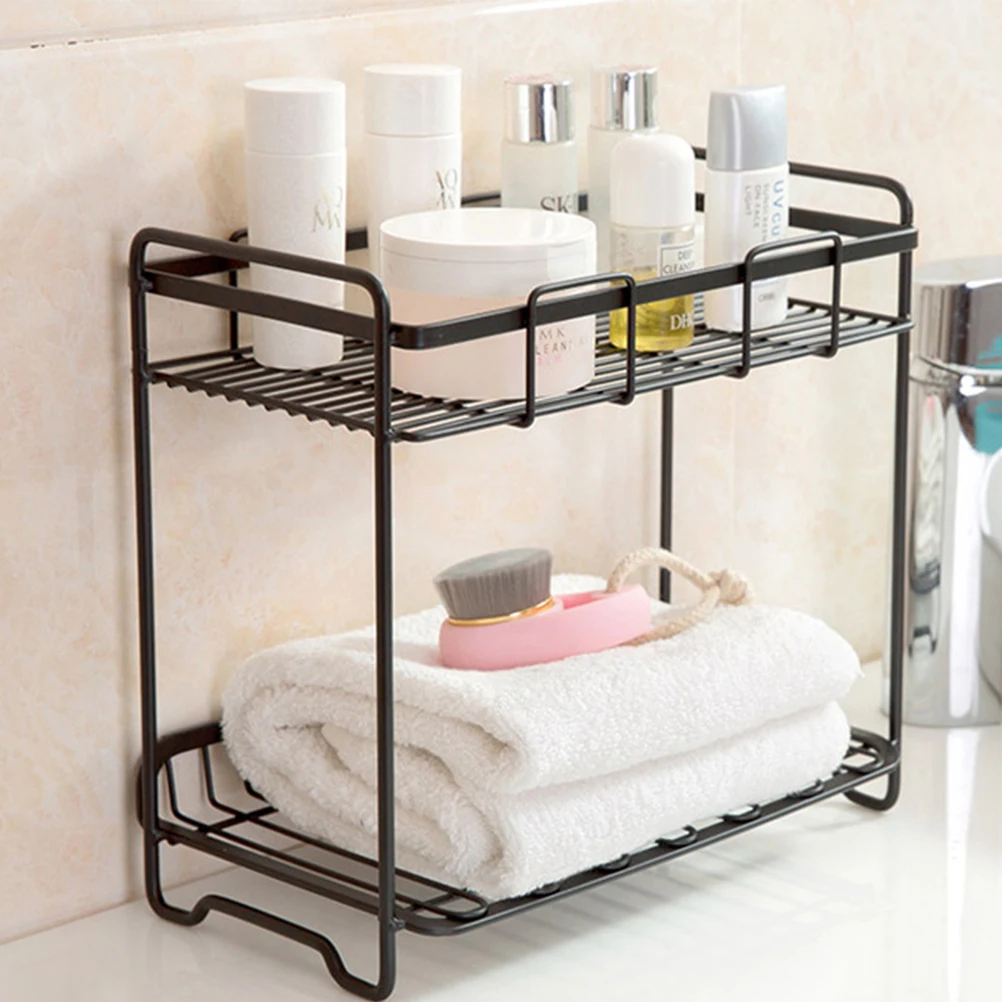 2 Tier Bathroom Storage Shelf Rack Countertop Organizer Shelf Rack Countertop Storage Organizer
